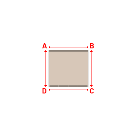 Bâche Rectangle en Soltis Horizon 86 Beige sablé 86-2135 - 1.30x1.20m