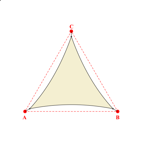 Voile d'ombrage triangle en AustralMesh - Toile d'ombrage ajourée Naturel (759 AustralMesh) - 5,39x5,39x5,39m