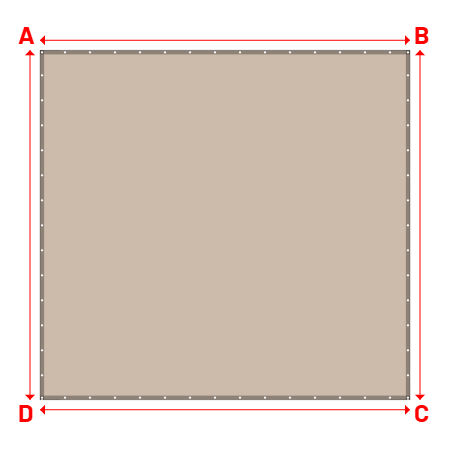 Bâche Rectangle en Soltis 96 - Toile d'ombrage haute performance Sandy beige 96-2135 - 4.50x4.25m