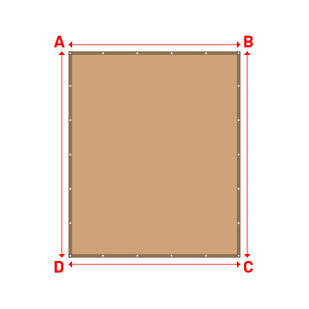 Bâche Rectangle en Hydris  - Toile d'ombrage déperlante Hydris 0835 Lin - 2.50x3.00m