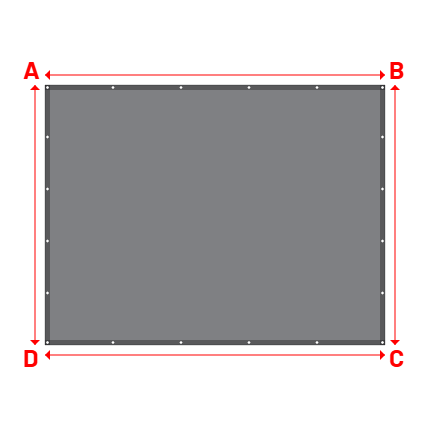 Bâche Rectangle en CoverEco 640 : une bâche simple & efficace Ecolac 640 - 7196 (RAL 7037) - 3.40x2.60m