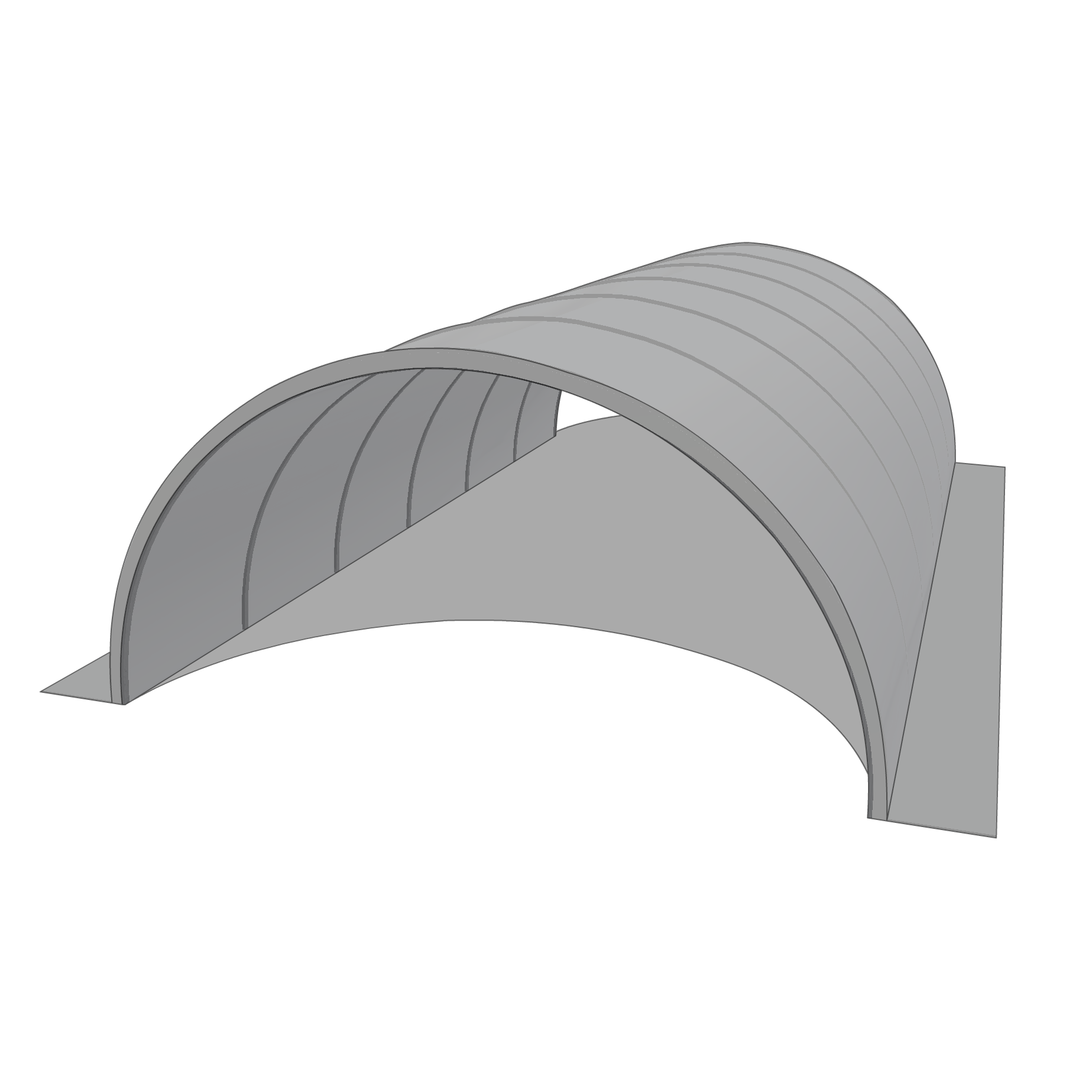Bâche pour tunnel 7x15m  en CoverEco 640 : une bâche simple & efficace Ecolac 640 - 7196 (RAL 7037)