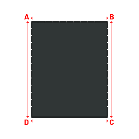 Bâche Rectangle en Protect 670 : La référence en matière de protection étanche Gris anthracite RAL 7016 - 2.50x3.13m