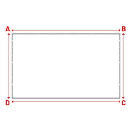 Bâche Rectangle en Protect 670 : La référence en matière de protection étanche Blanc RAL 9016 - 4.30x2.60m