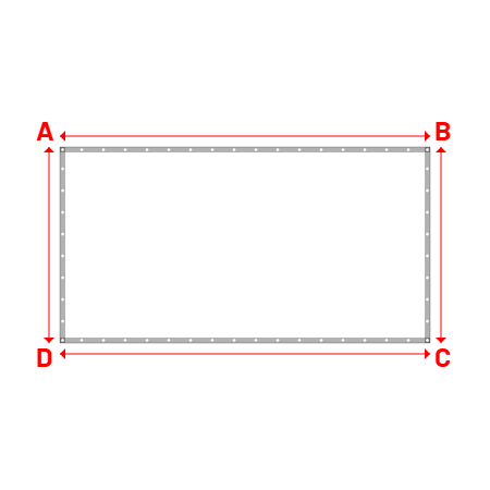 Bâche Rectangle en Protect 670 : La référence en matière de protection étanche Blanc RAL 9016 - 3.40x1.80m