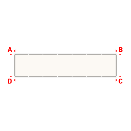 Bâche Rectangle en Soltis Perform 92 Blanc 92-2044 - 3.55x0.80m
