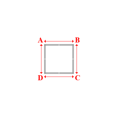 Bâche Rectangle en Protect 670 : La référence en matière de protection étanche Blanc RAL 9016 - 1.00x1.00m
