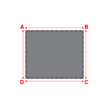 Bâche Rectangle en CoverEco 640 : une bâche simple & efficace Ecolac 640 - 7196 (RAL 7037) - 2.40x2.00m