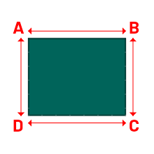 Bâche Rectangle en Protect 670 : La référence en matière de protection étanche Vert industrie RAL 6026 - 3.36x2.67m
