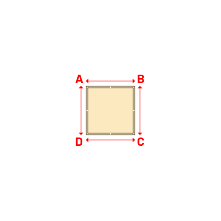 Bâche Rectangle en Protect 670 : La référence en matière de protection étanche Beige ral 1015 - 1.00x1.00m