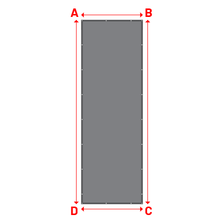 Bâche Rectangle en CoverEco 640 : une bâche simple & efficace Ecolac 640 - 7196 (RAL 7037) - 2.00x6.00m