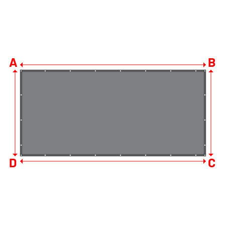 Bâche Rectangle en CoverEco 640 : une bâche simple & efficace Ecolac 640 - 7196 (RAL 7037) - 4.30x2.00m