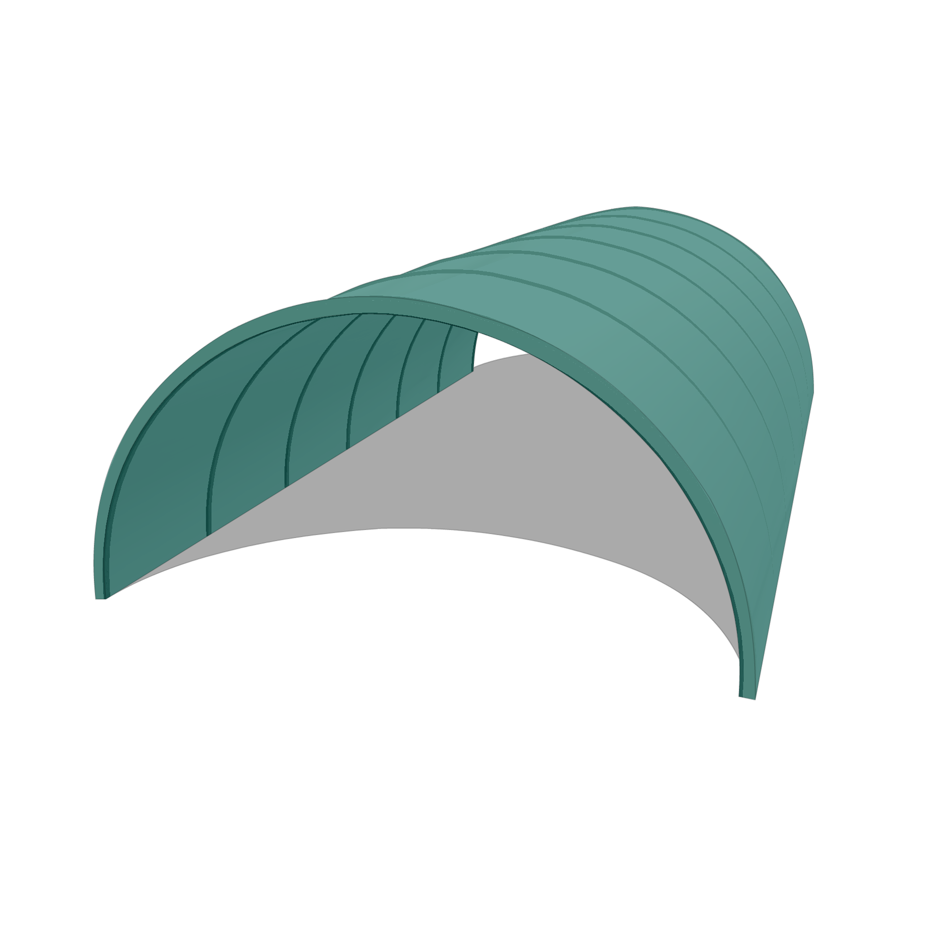 Bâche pour tunnel 7x6m  en Protect Agri Bi-color Vert Mat - 7596