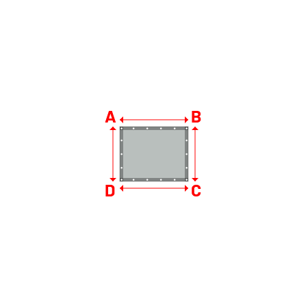 Bâche Rectangle en Solar 590 : bâche spéciale protection solaire & grand choix de coloris Galet - 502V3-2171C - 1.00x0.80m