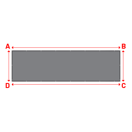 Bâche Rectangle en CoverEco 640 : une bâche simple & efficace Ecolac 640 - 7196 (RAL 7037) - 7.00x2.00m