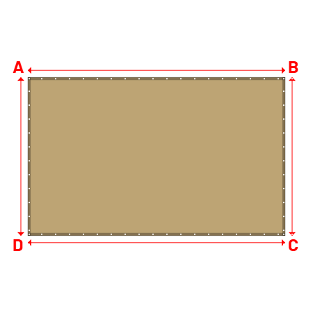 Bâche Rectangle en AustralMesh - Toile d'ombrage ajourée Sable du désert (704 AustralMesh) - 4.55x2.80m