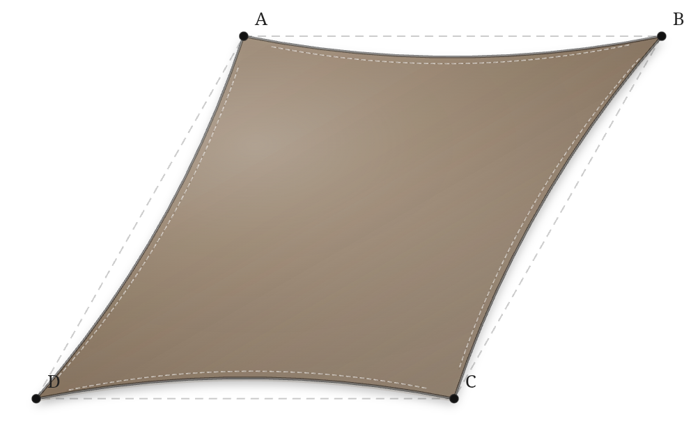 Voile d'ombrage - Voile d'ombrage Trapèze - Bois flotté 294 (AustralMesh)