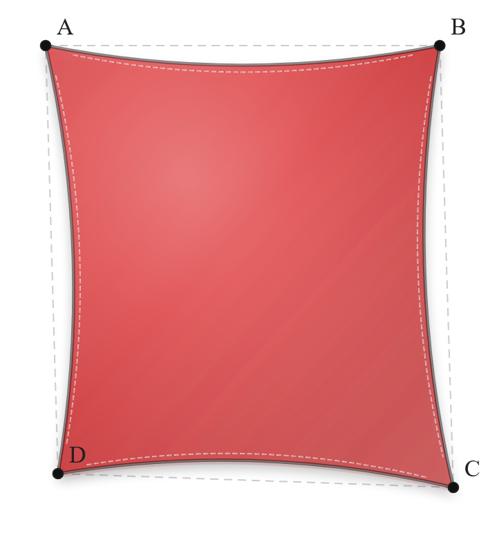 Voile d'ombrage - Forme Trapèze - Rouge Cerise (662 AustralMesh)