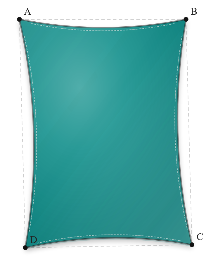 Voile d'ombrage - Forme Trapèze - Aqua marine 287