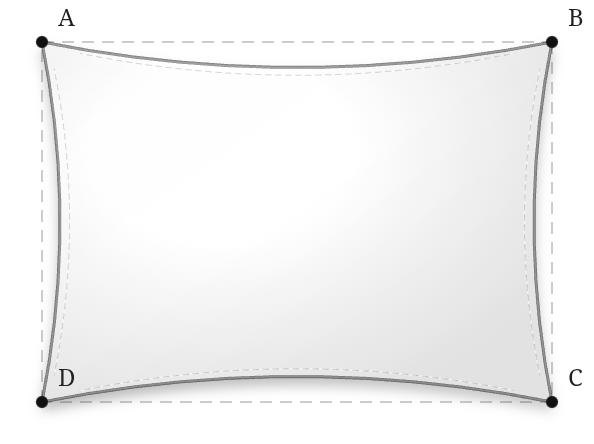 Voile d'ombrage - Forme Rectangle - Blanc (112 AustralMesh)