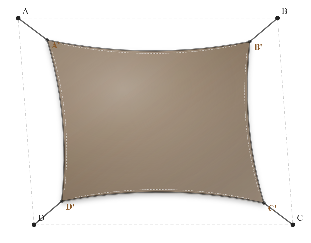 Voile d'ombrage - Forme Trapèze - Bois flotté 294 (AustralMesh)