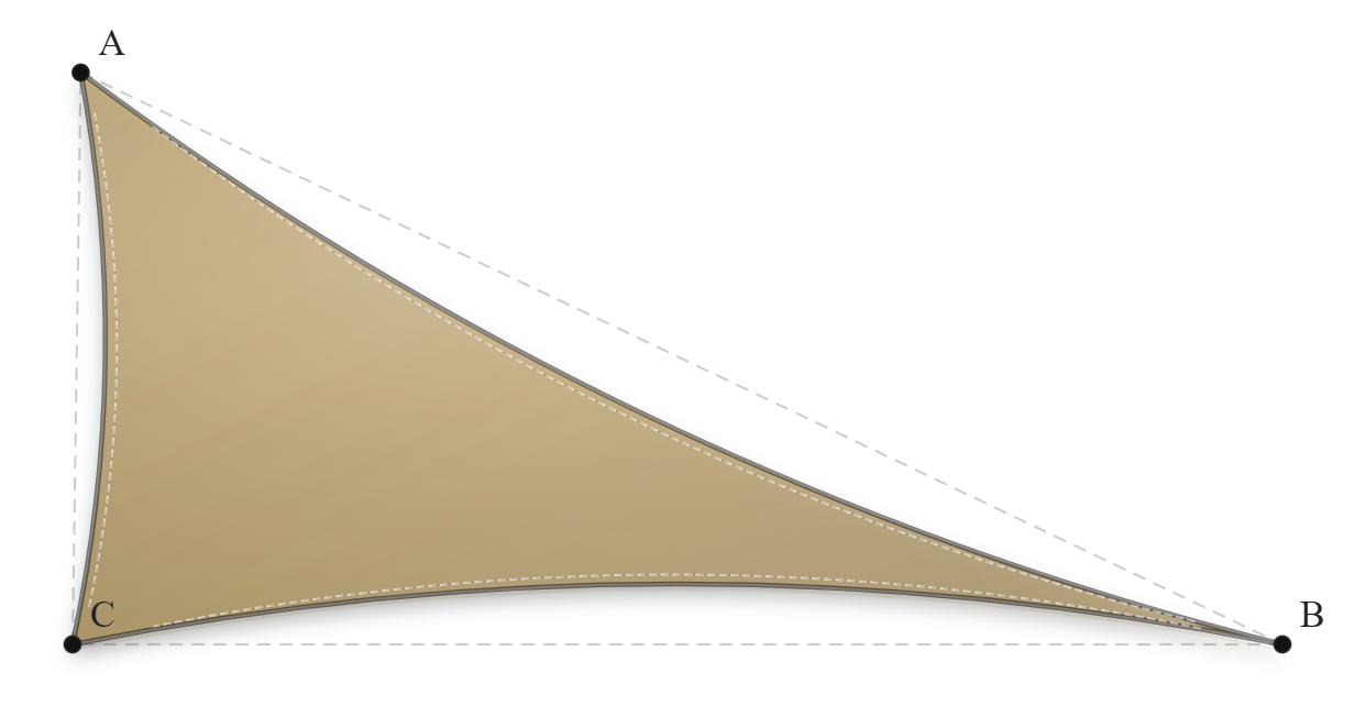Voile d'ombrage - Forme Triangle - Sable du désert (704 AustralMesh)