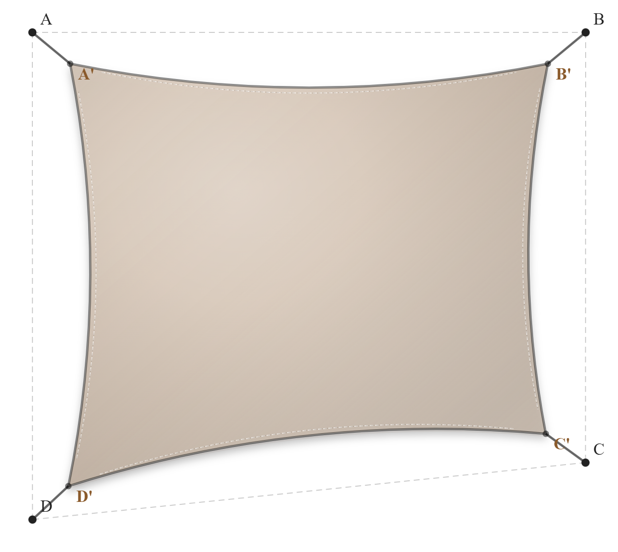 Voile d'ombrage - Forme Trapèze - Beige Sablé 92-2135