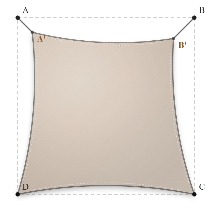Voile d'ombrage - Forme Carrée - Beige sablé 86-2135