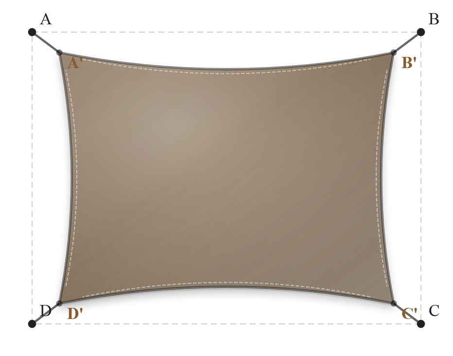 Voile d'ombrage - Forme Rectangle - Bois flotté 294 (AustralMesh)