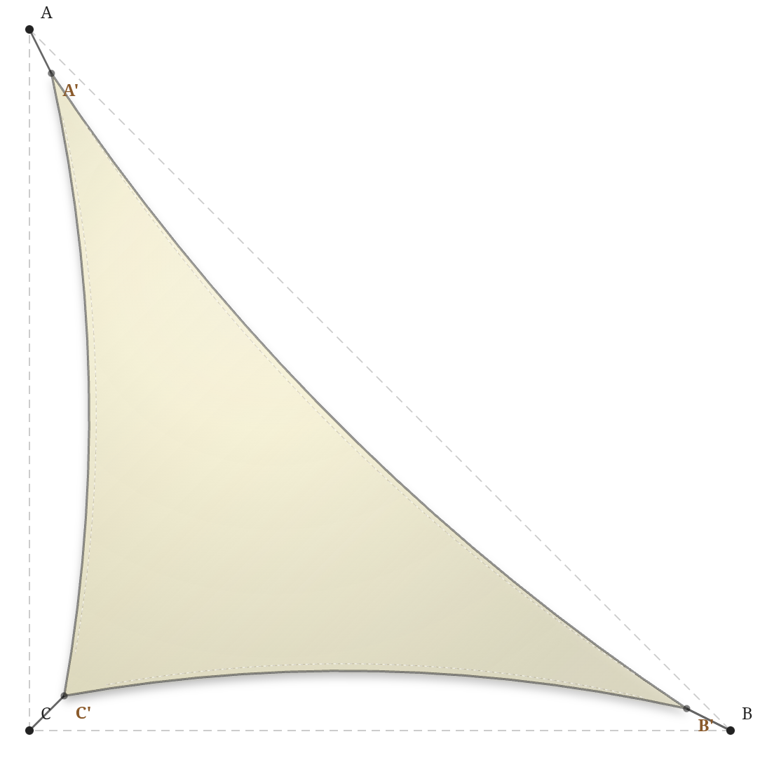Voile d'ombrage - Forme Triangle Rectangle - Naturel (759 AustralMesh)