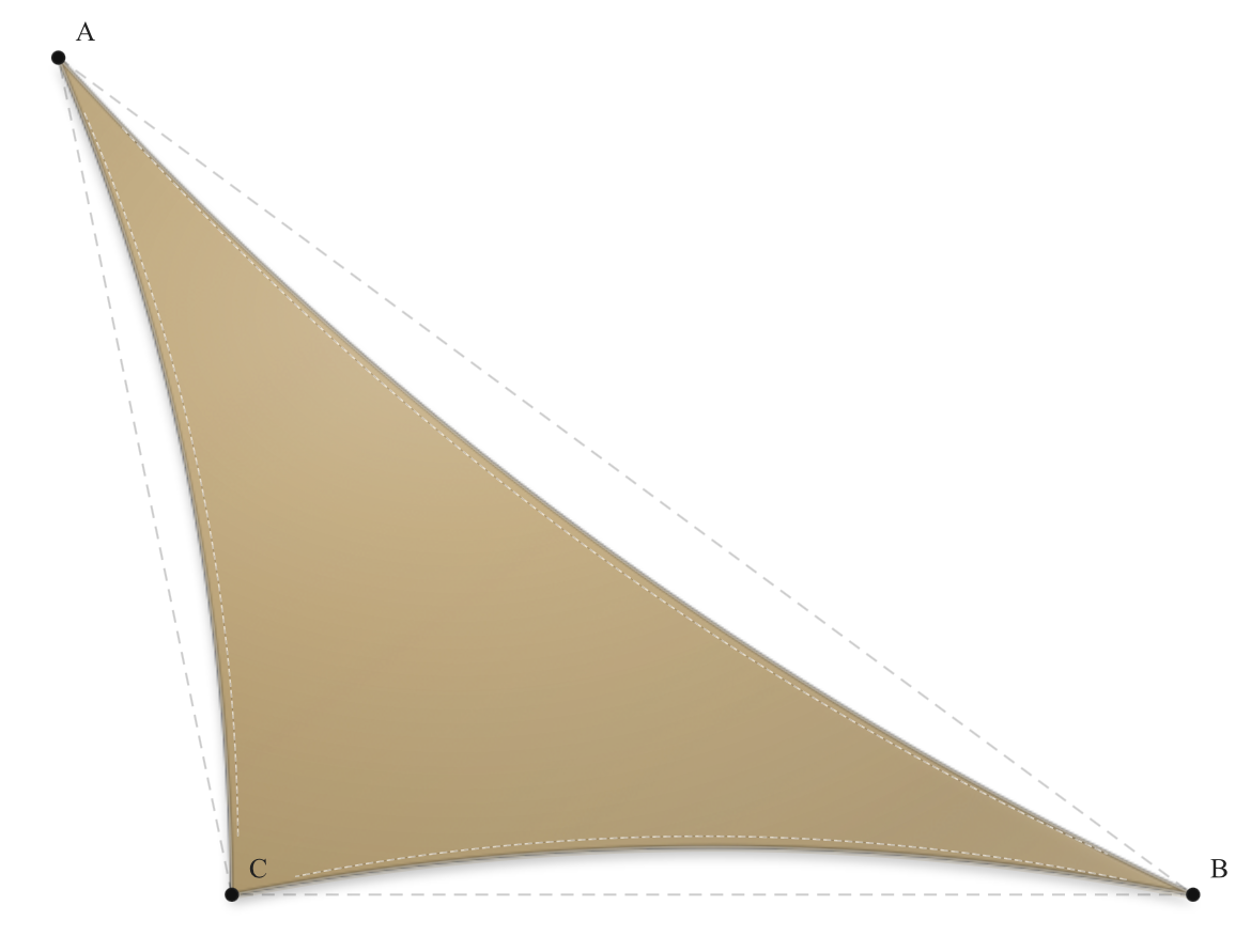 Voile d'ombrage - Forme Triangle - Sable du désert (704 AustralMesh)