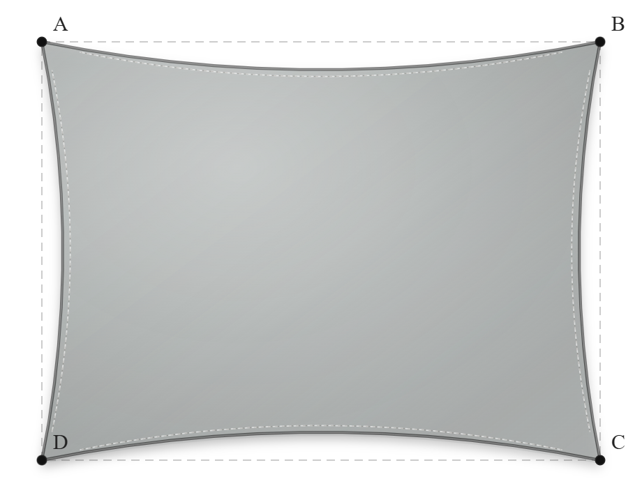 Voile d'ombrage - Forme Rectangle - Galet 96-2171