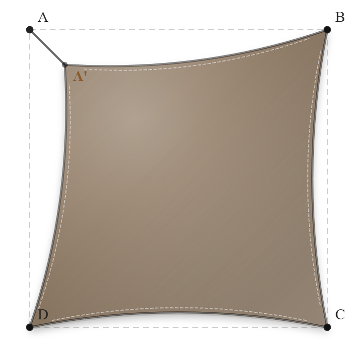 Voile d'ombrage - Forme Carrée - Bois flotté 294 (AustralMesh)