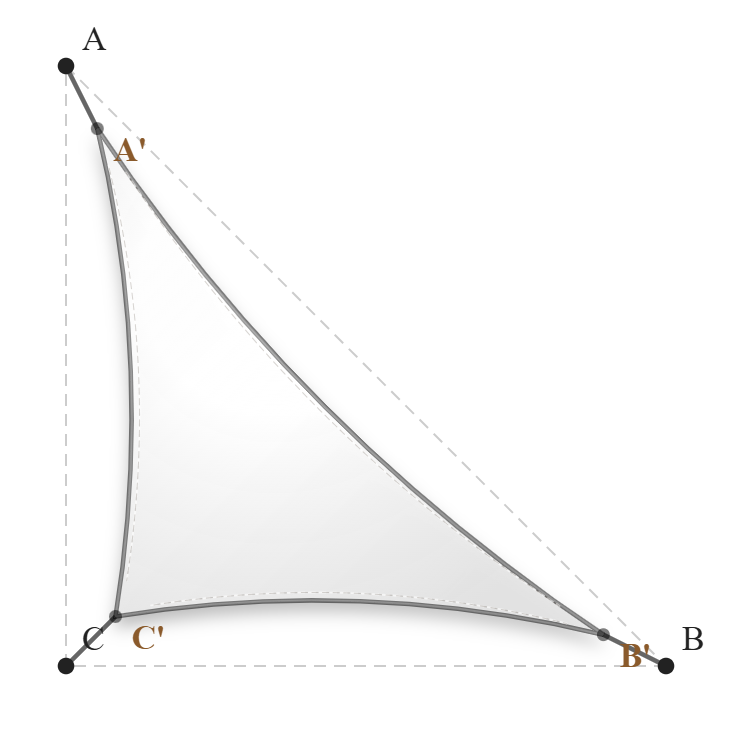 Voile d'ombrage - Forme Triangle Rectangle - Blanc (112 AustralMesh)