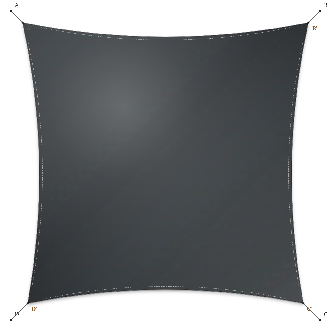 Voile d'ombrage - Forme Rectangle - Anthracite - 502V3-1354C