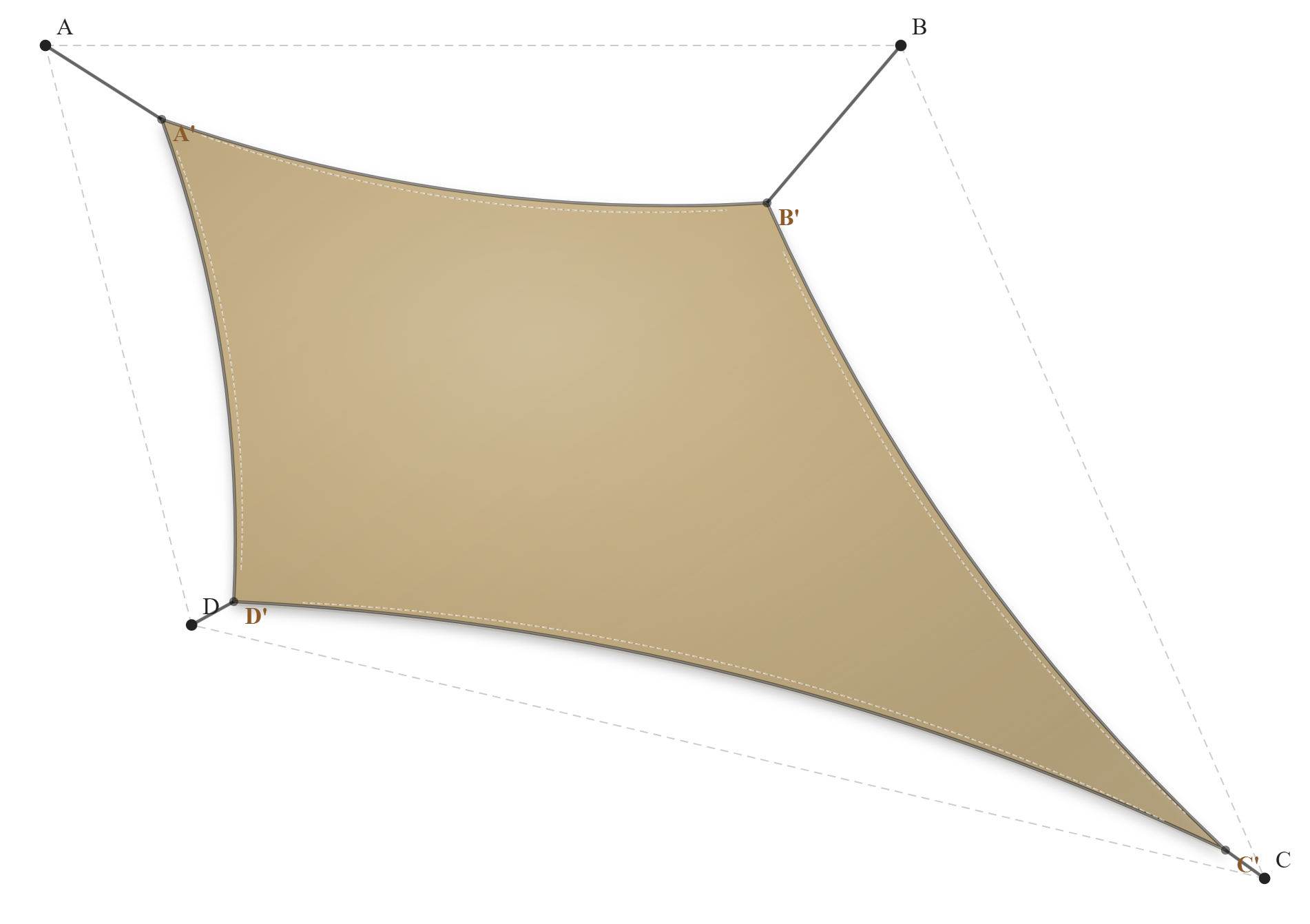 Voile d'ombrage - Forme Trapèze - Sable du désert (704 AustralMesh)