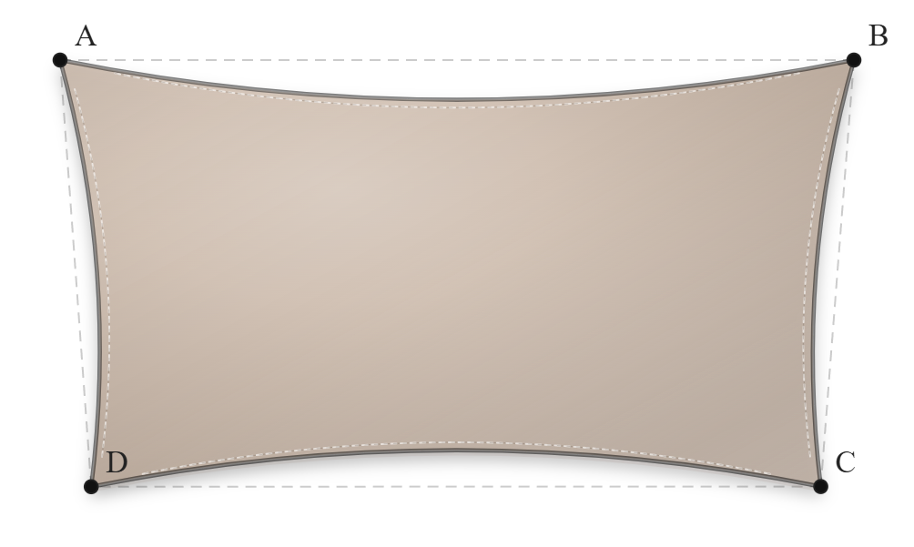 Voile d'ombrage - Forme Trapèze - Beige Sablé 96-2135