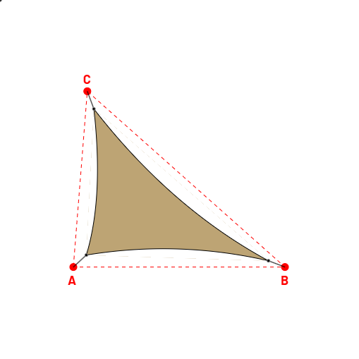 Voile d'ombrage triangle en AustralMesh - Toile d'ombrage ajourée Sable du désert (704 AustralMesh) - 5,16x6,56x4,15m