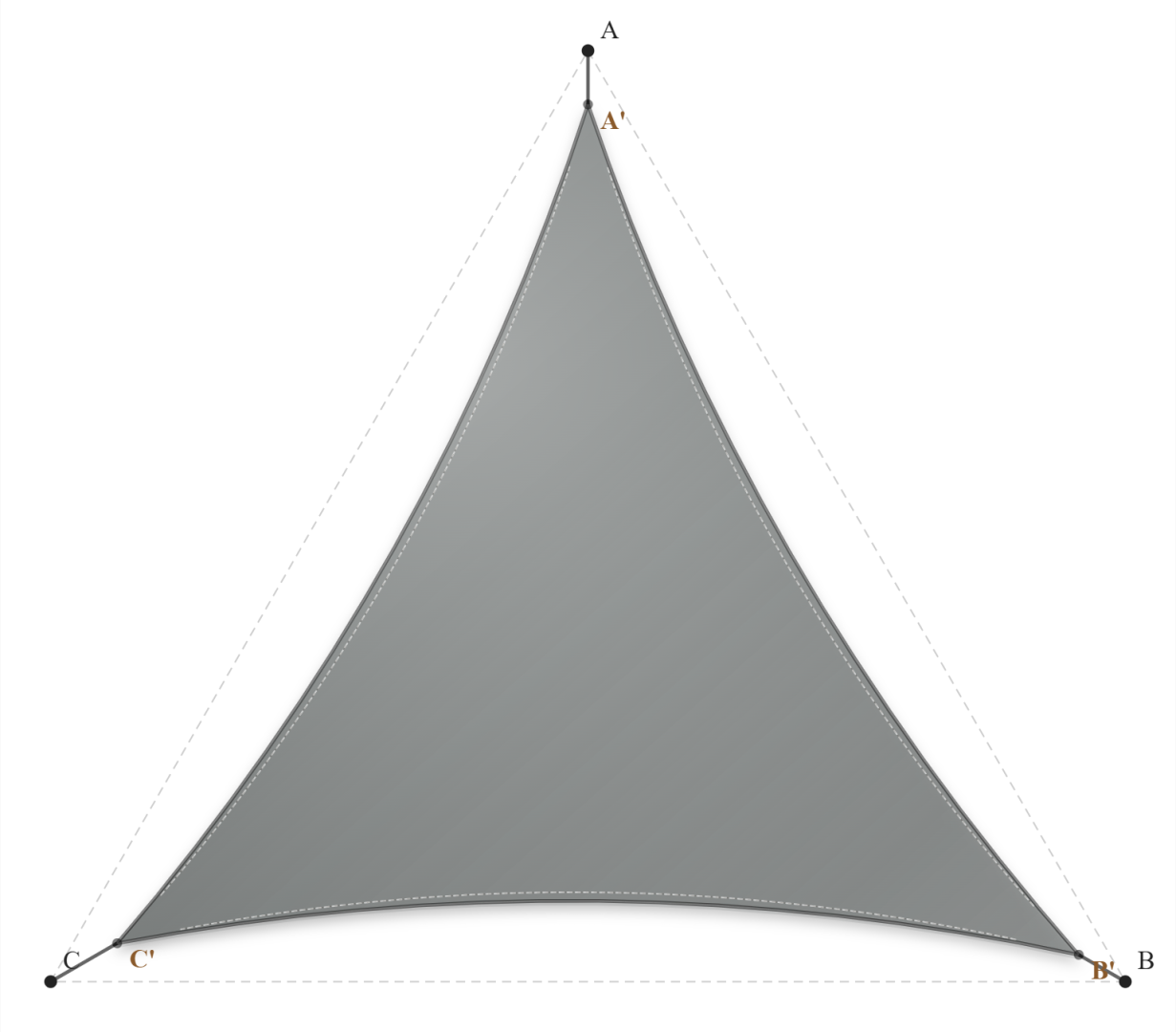 Voile d'ombrage - Forme Triangle - Gris Acier (648 AustralMesh)