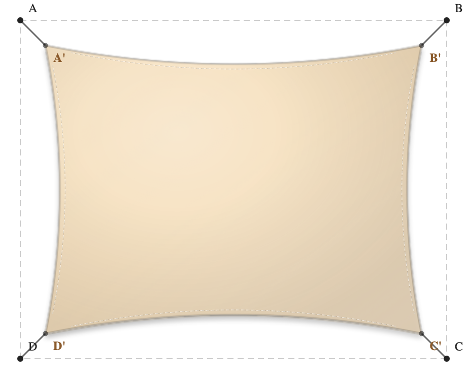 Voile d'ombrage - Forme Rectangle - Vanille 96-8861