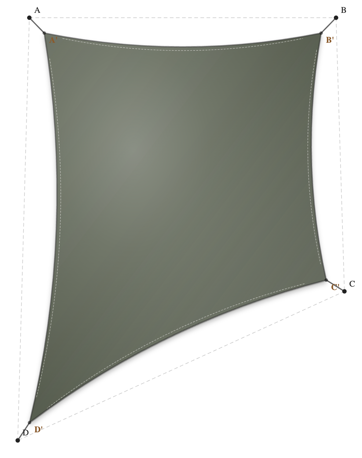 Voile d'ombrage - Forme Trapèze - Jungle 96-50849