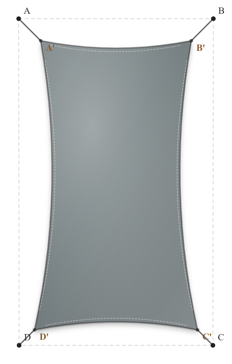 Voile d'ombrage - Forme Trapèze - Platine 96-50844