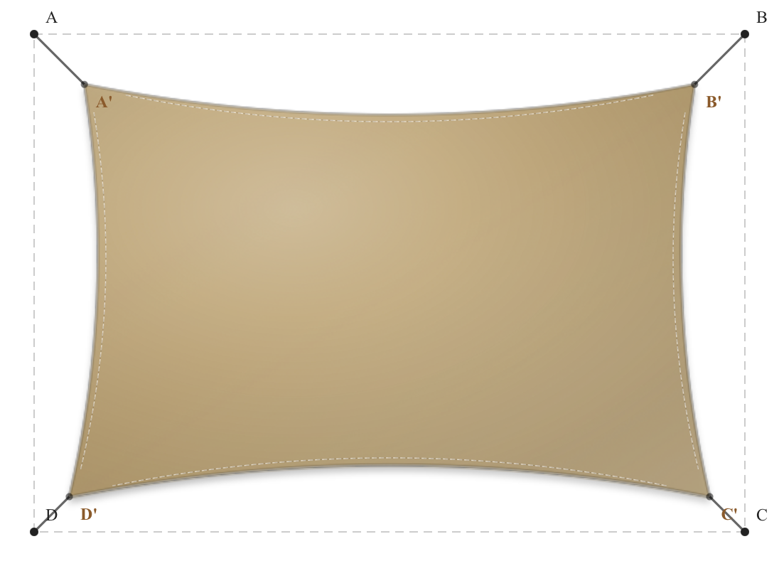 Voile d'ombrage - Forme Rectangle - Sable du désert (704 AustralMesh)
