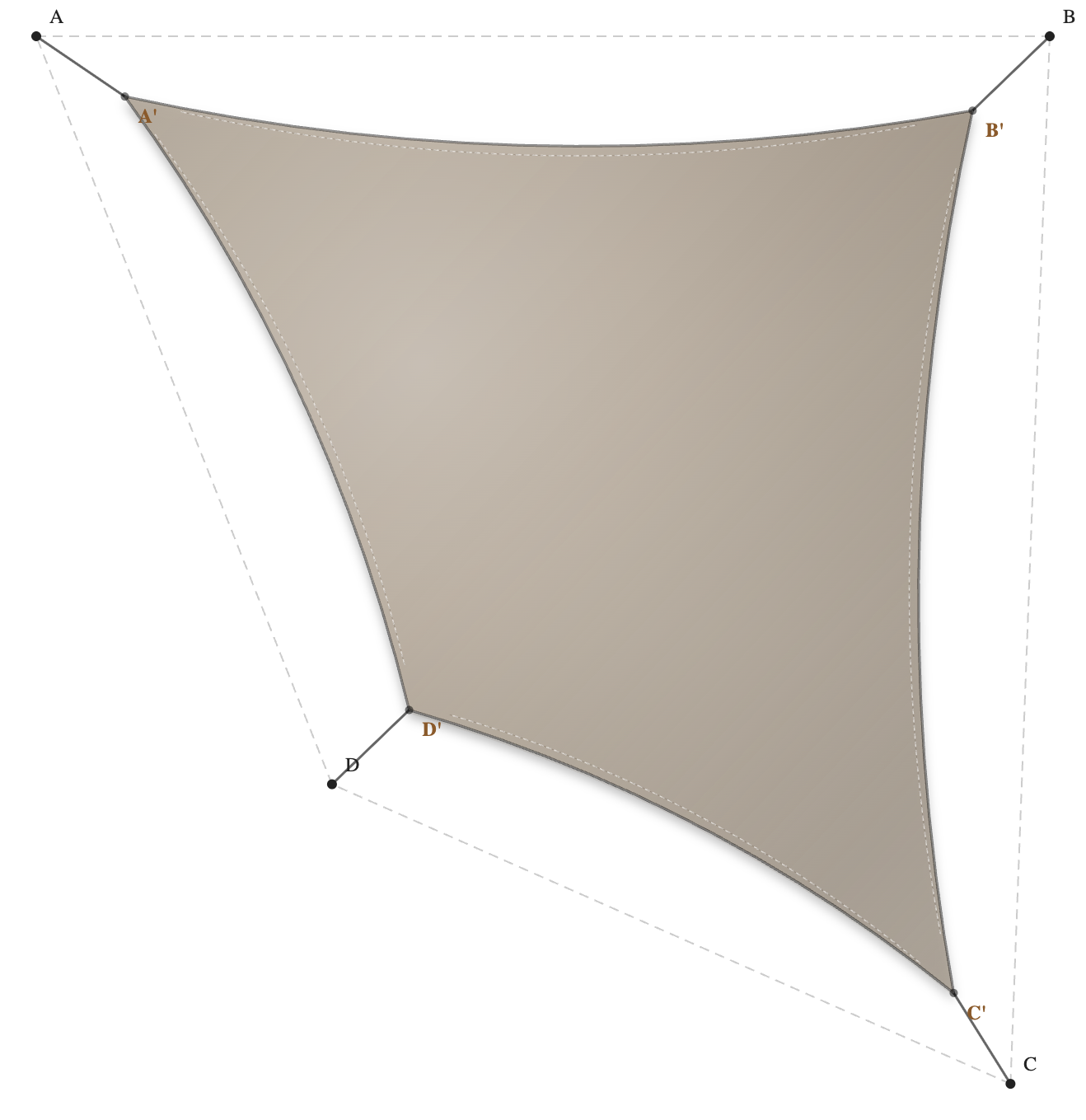 Voile d'ombrage - Forme Trapèze - Taupe 92-50850