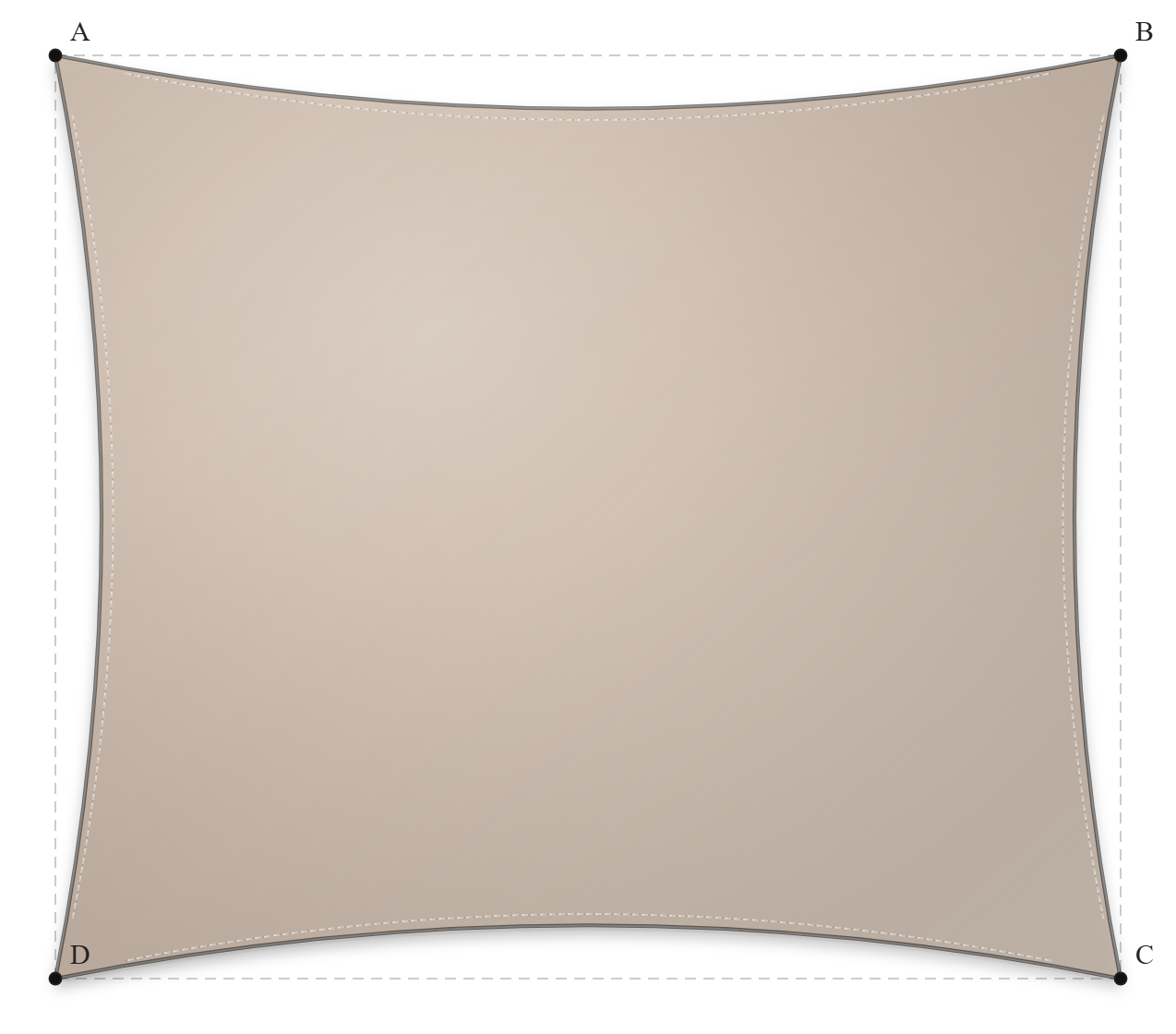 Voile d'ombrage - Forme Rectangle - Beige Sablé 96-2135