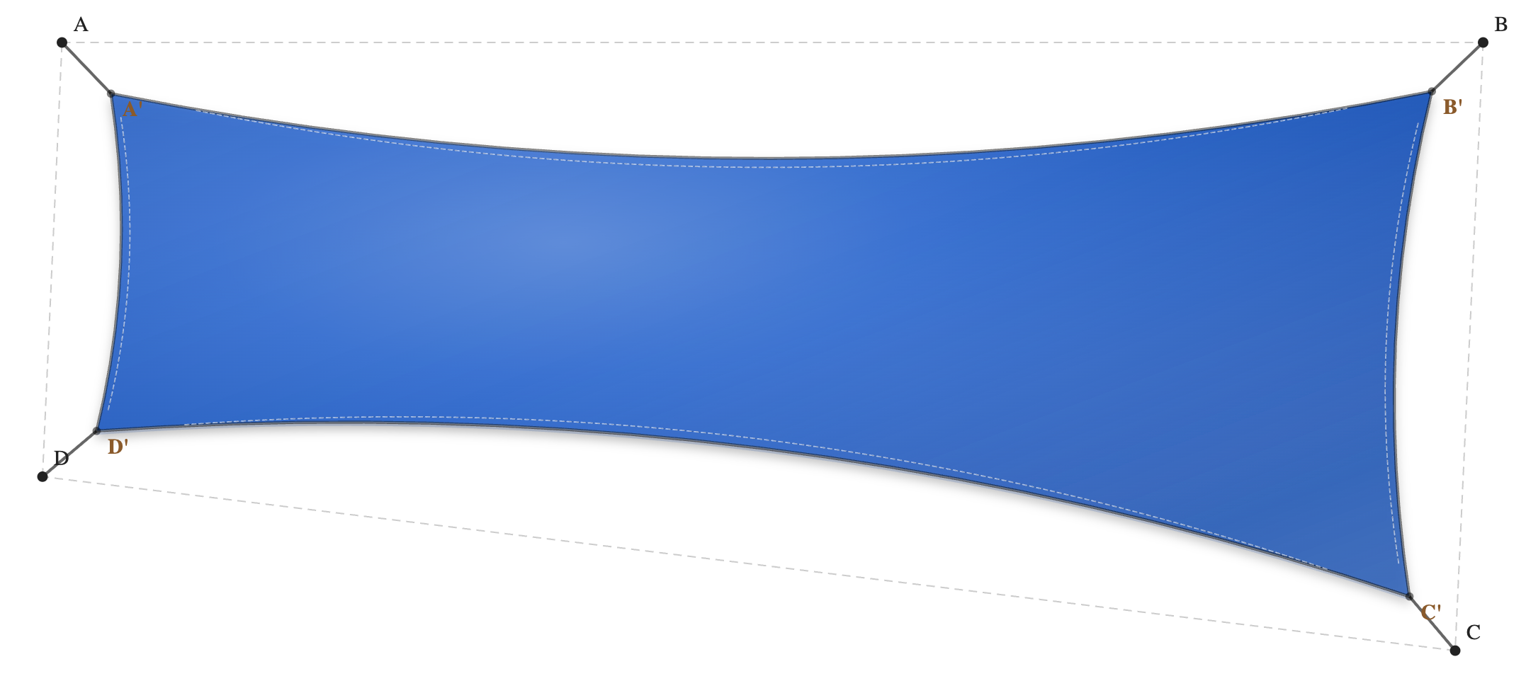 Voile d'ombrage - Forme Trapèze - Bleu Franc 92-51182