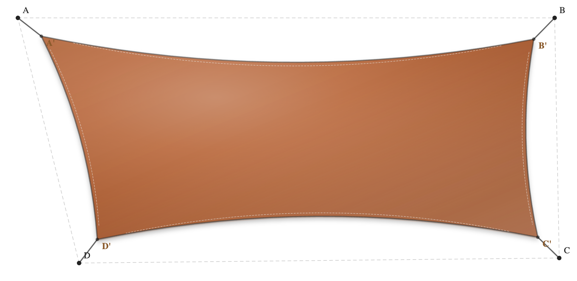 Voile d'ombrage - Forme Trapèze - Caramel 96-50261