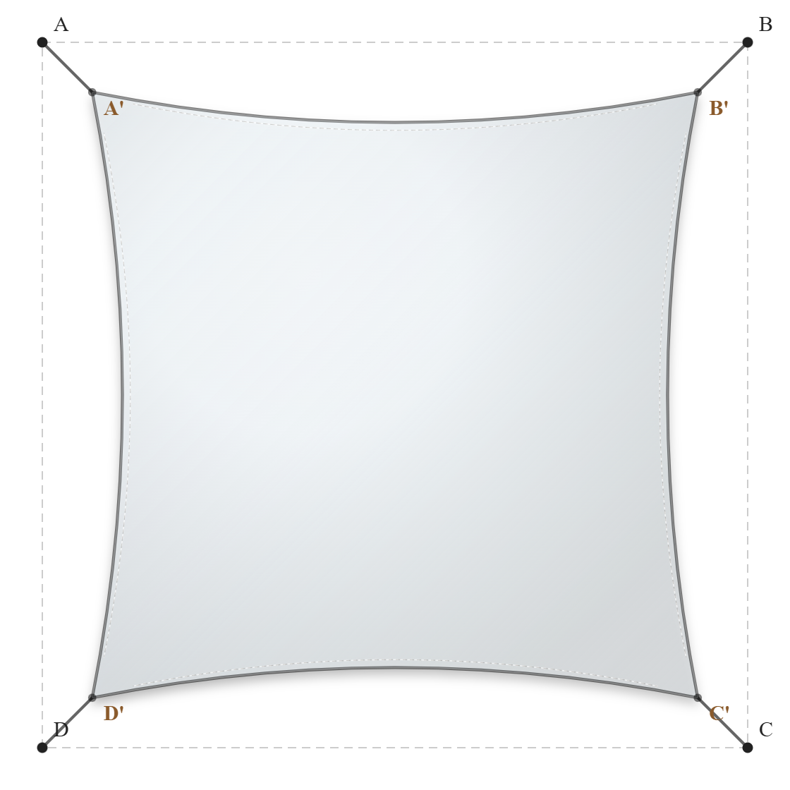 Voile d'ombrage - Forme Carrée - Blanc - 502V3-8102C