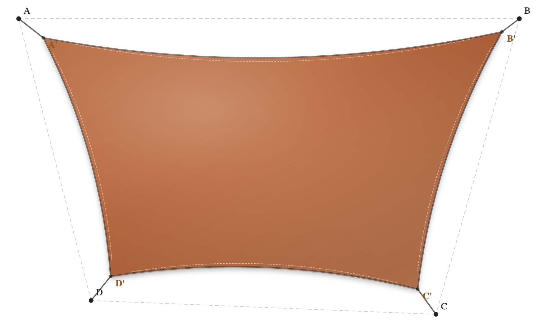 Voile d'ombrage - Forme Trapèze - Caramel 96-50261